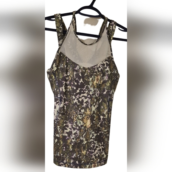 Lululemon Running In The City Racerback Tank Green/Purple Floral - Picture 3 of 7